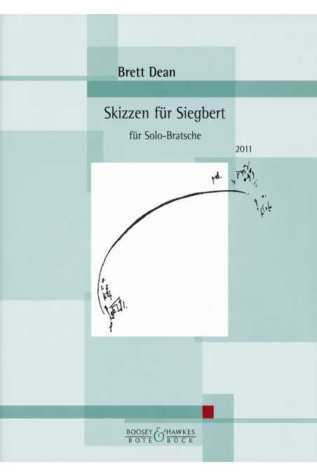 Dean Sketches For Siegbert For Viola Solo (Bote & Bock)