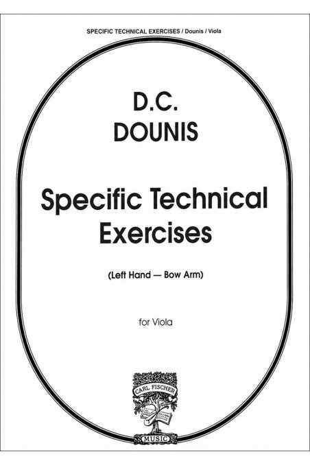 Specific Technical Exercises Op 25 For Viola By Dounis (Fisher)
