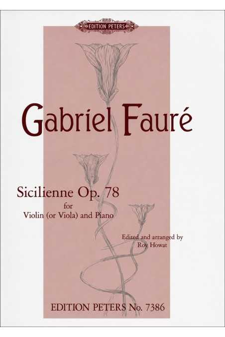 Faure Sicilienne Op.78 for Viola (Peters)