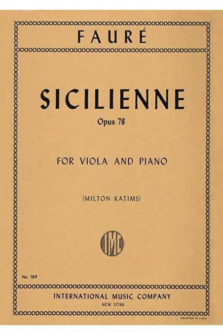 Faure- Sicilienne Op 78 For Viola And Piano (IMC)