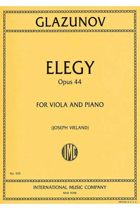 Glazounov Elegy Op44 Ed Vieland for Viola and Piano (IMC)