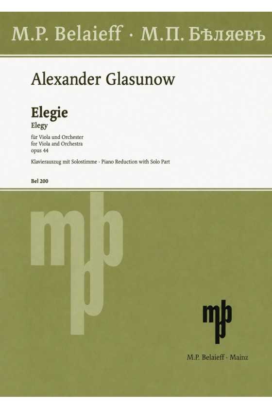 Glazunov, Elegy For Viola...