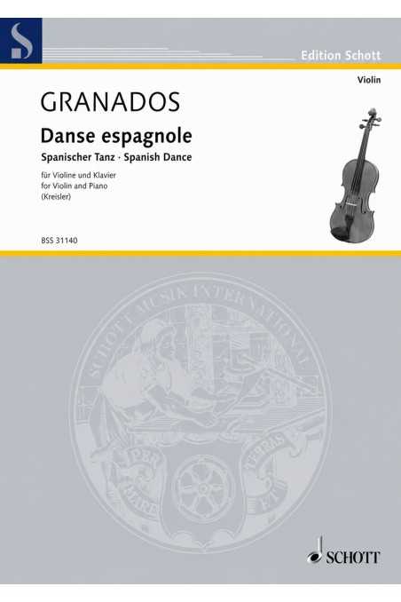 Granados, Danse Espagnole for Violin/Piano Ed by Kreisler
