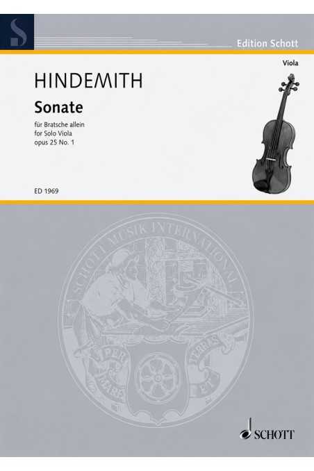 Hindemith Sonata Opus 25 No.1 For Viola (Schott)