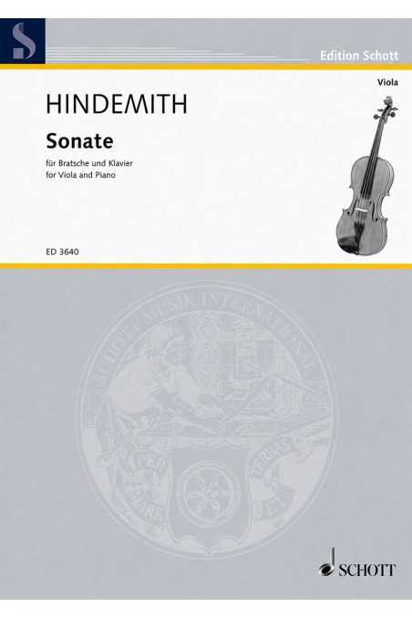 Hindemith The 1939 Sonata For Viola And Piano (Schott)
