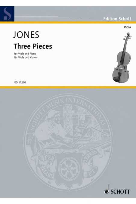 Jones Three Pieces For Viola And Piano (Schott)