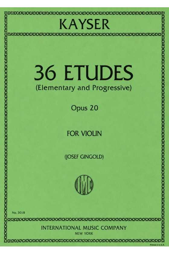 Kayser 36 Etudes Op. 20 For...