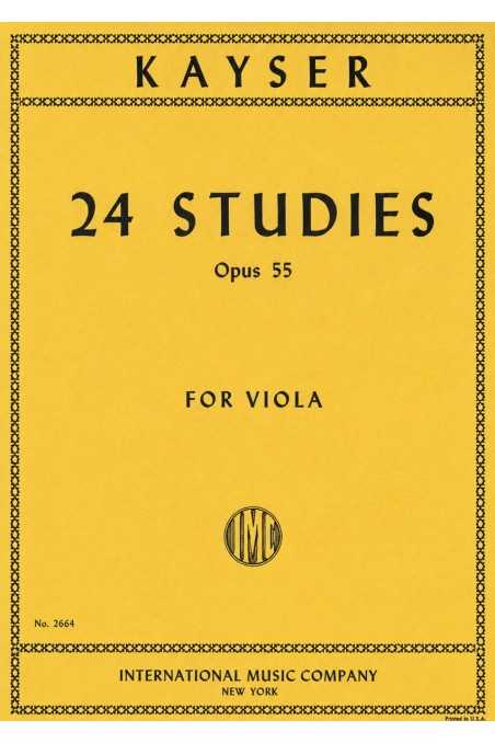 Kayser, 24 Studies For Viola Op.55 (IMC)