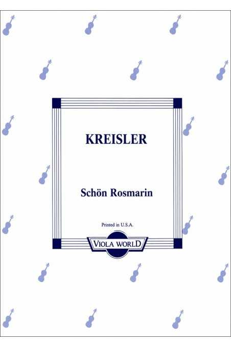 Kreisler, Schon Rosmarin For Viola (Viola World)