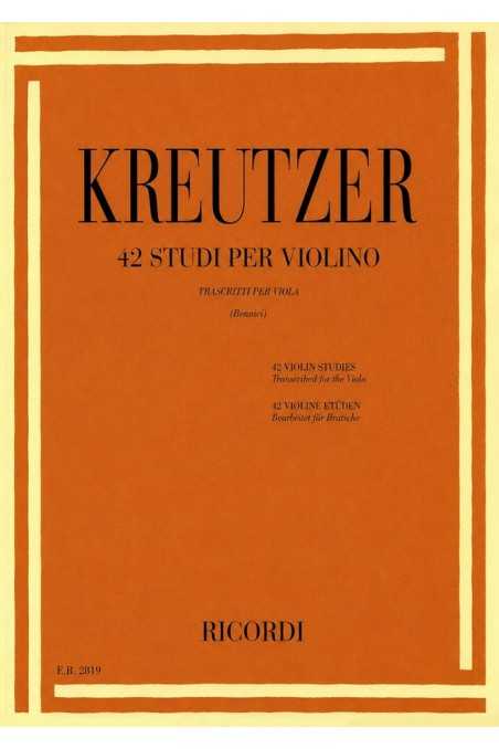 Kreutzer 42 Viola Studies (Ricordi)