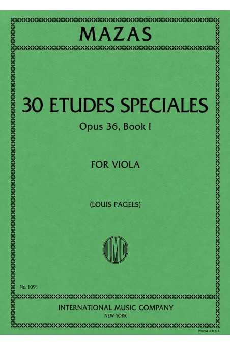 Mazas 30 Etudes Specials Op.36 Book 1 Viola Solo (IMC)