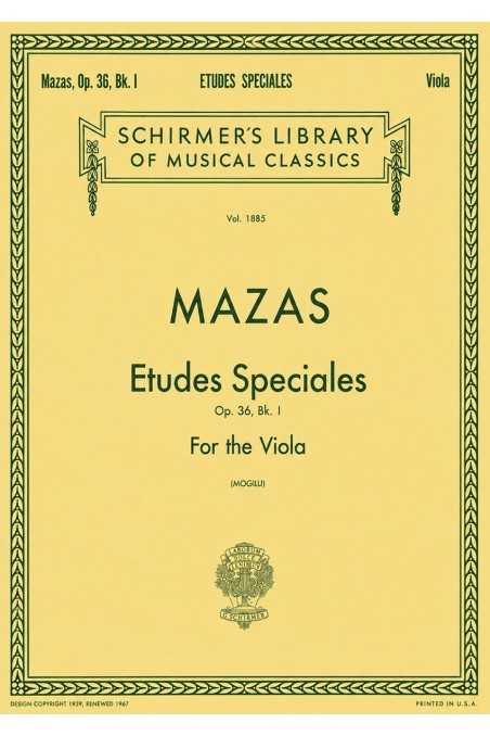 Mazas, Special Studies For Viola Op. 36 Bk 1 (Schirmer)