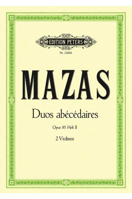 Mazas 10 Duos Abecedaires Op 85 Volume 1 for Two Violins (Peters)