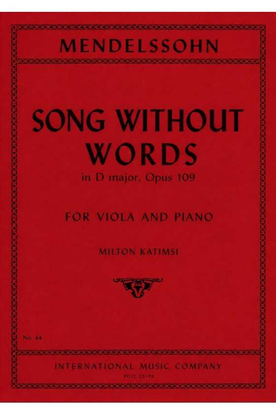 Mendelssohn, Song Without...
