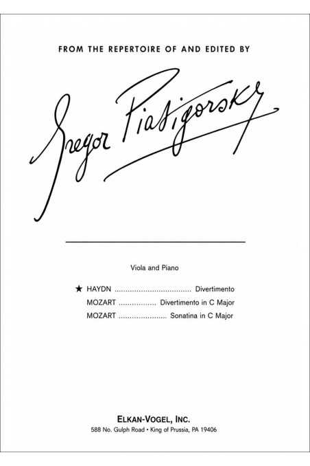 Piatigorsky Haydn Divertimento For Viola