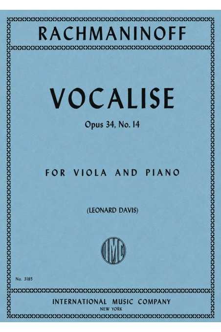 Rachmaninoff, Vocalise Opus 34, No. 14 For Viola (IMC)