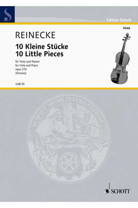Reinecke 10 Little Pieces For Viola In Opus 213 (Schott)