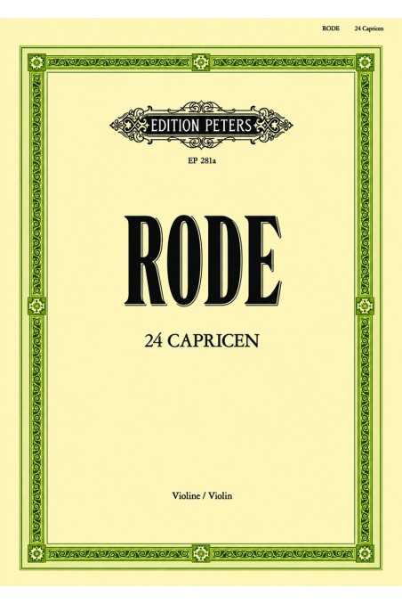 Rode, 24 Caprices for Viola (Peters)