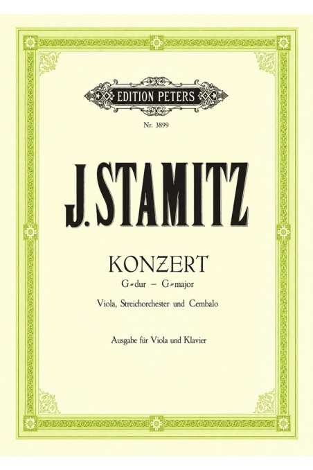 J. Stamitz, Concerto In G For Viola (Peters) - Out of Print