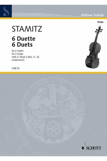 Stamitz 6 Duets For 2 Violas (Schott)