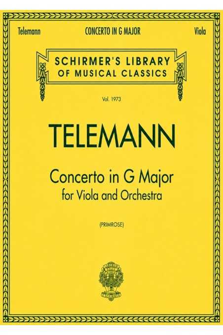 Telemann, Concerto In G Major For Viola (Barenreiter)