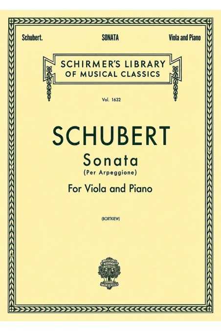 Schubert, Arpeggione Sonata For Viola And Piano (Schirmer)