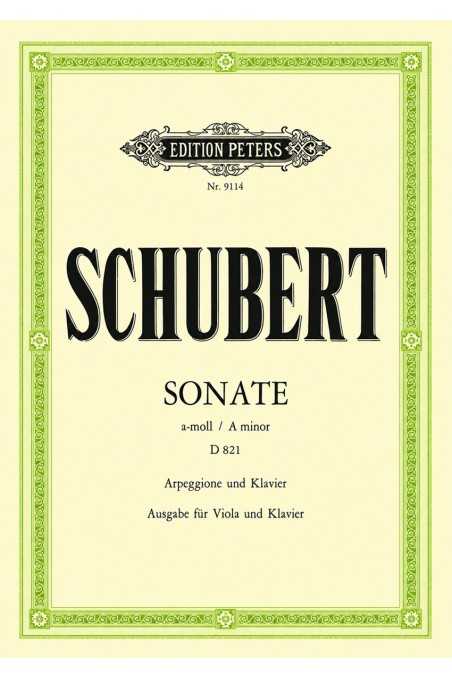 Schubert, Sonata in A Minor Arpeggione for Viola and Piano (Peters)