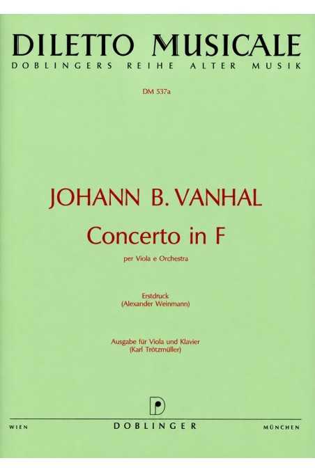 Vanhal, Concerto in F for Viola (Doblinger)