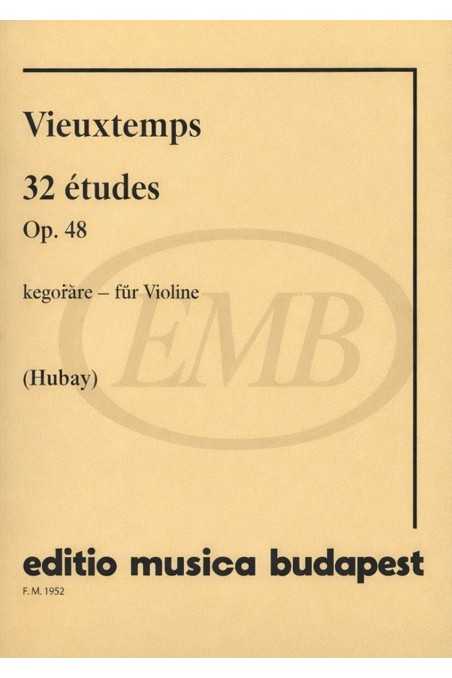 Vieuxtemps 32 Etudes Op. 48 For Violin Ed. Hubay (EMB)