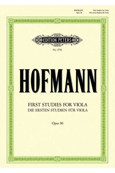 Hofmann, First Studies For Viola Op. 86 (Peters)
