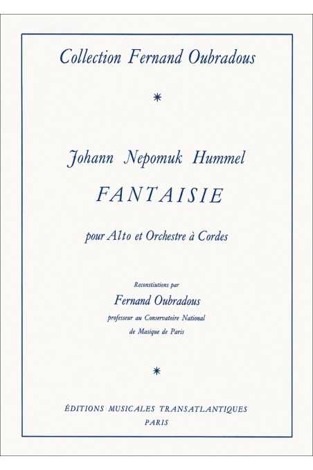 Hummel Fantaisie for Viola (Editions Musical)