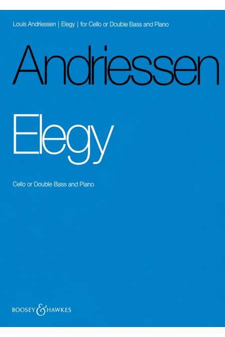 Andriessen, Elegy For Cello (Boosey And Hawkes)