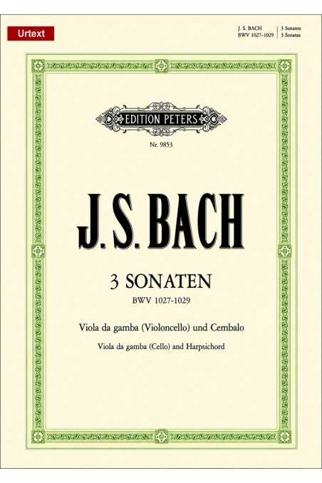 Bach, 3 Sonatas For Cello BWV 1027-1029 (Peters)