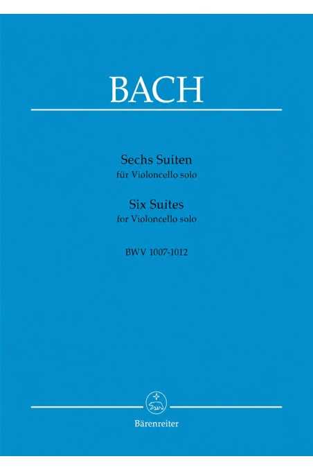 Bach, 6 Suites For Cello BWV 1007-1012 Ed. Wenzinger (Barenreiter)
