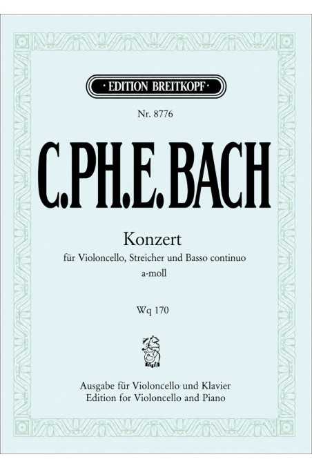C.P.E. Bach, Concerto In A Minor For Cello (Breitkopf & Härtel)