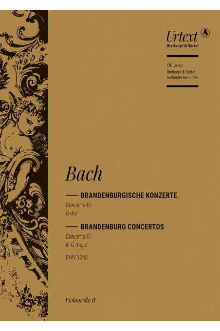 Bach, Brandenburg Concerto No. 3 in G Major BWV1048 for String Orchestra - Cello II Part (Breitkopf & Härtel)
