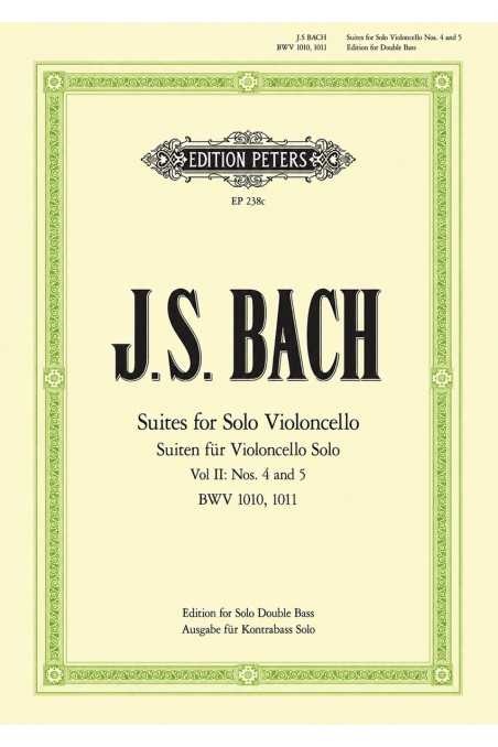 Bach, Six Suites arranged for Cello Vol 2 - Suites IV & V (Peters)
