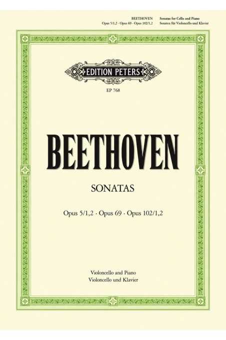 Beethoven, Cello Sonatas Op. 5 Op. 69 Op. 102 (Peters)