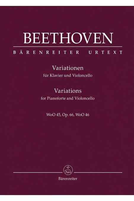 Bach, Complete Variations For Cello/Piano (Barenreiter)