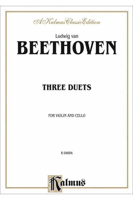 Beethoven 3 Duets For Violin & Cello (Kalmus)