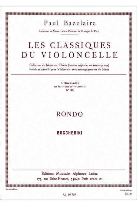 Boccherini, Rondo for Cello and Piano arranged by Bazelaire (Leduc)