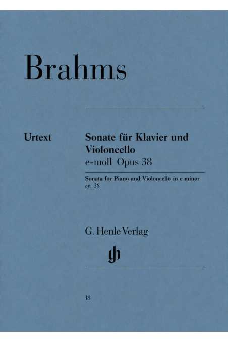 Brahms, Sonata In E Minor For Cello And Piano (Henle)