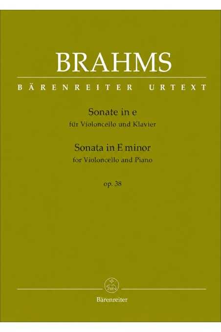 Brahms , Sonatas In E Minor Op 38 Cello/Piano (Barenreiter)