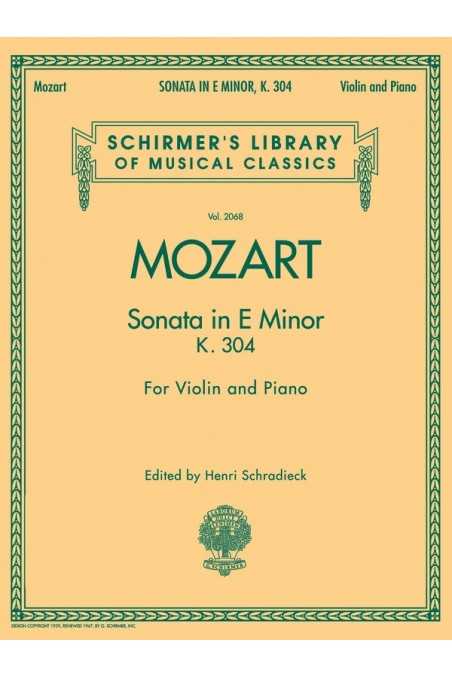 Mozart, Sonata in E Minor K.304 for Violin/Piano (Schirmer)