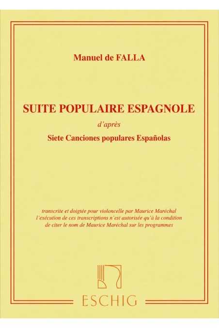 De Falla, Suite Populaire Espagnole for Cello & Piano (Eschig)