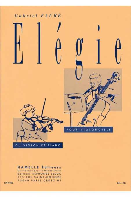 Faure, Elegie For Cello (Hamelle)