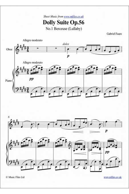 Faure, Berceuse From 'The Dolly Suite' For Cello Opus 56 (Fentone)