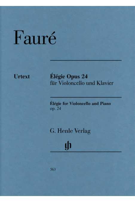 Fauré, Élégie, Op. 24 for Cello and Piano (Henle)