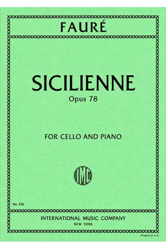 Faure, Sicilienne For Cello...