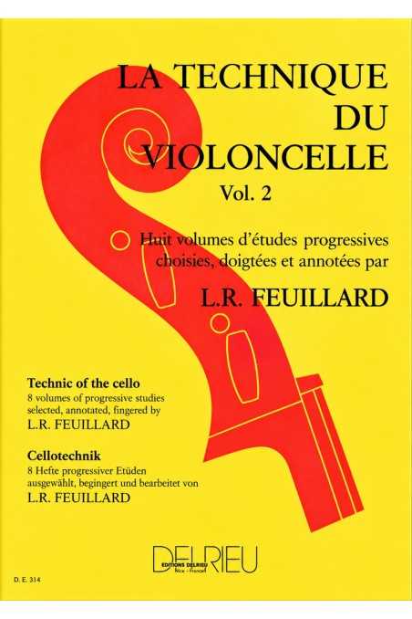 Feuillard, Technique For Cello Vl 2 (Delrieu)